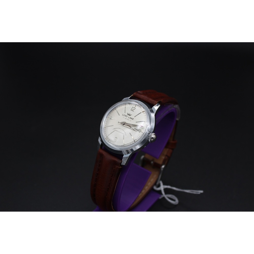 Vintage Lord Lane 17 Jewels Manual Wind Watch New Crystal & Strap 1960s